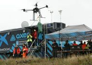 El simulacro con drones se llev� a cabo ayer por la ma�ana en las monta�as de Laza. 