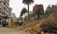 La reforma de la c�ntrica calle arranc� en medio de la pol�mica en enero pasado. 