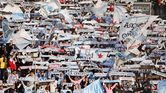Aficionados del Celta, en un partido en Bala�dos.
