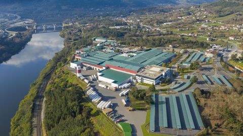 Imagen aérea de la sede central de Coren, en Santa Cruz de Arrabaldo