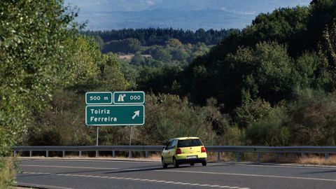 Un tramo del corredor de Monforte a Chantada a su paso por el municipio de Pantn, donde se registr el incidente