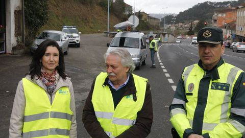 Andrea Conde, subjefa de la DGT, Emiio Gonzlez Afonso, subdelegado del Gobierno y Javier Barja, jefe de la agrupacin de Trfico de la Guardia Civil 