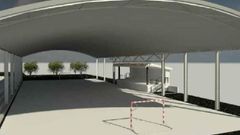 As� es la cubierta proyectada para la pista polideportiva de Vilanova-Perbes