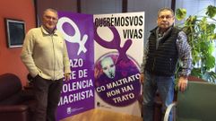 El alcalde, Alfredo Garc�a, y el edil de Servicios Sociales, Orlando Saavedra, presentaron los actos del 25N en O Barco de Valdeorras