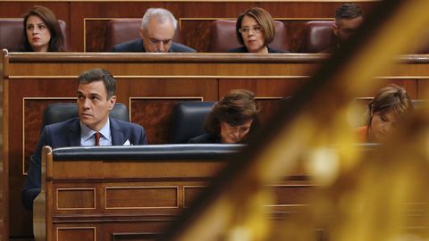 Pedro S�nchez, en la �ltima sesi�n de control al Gobierno