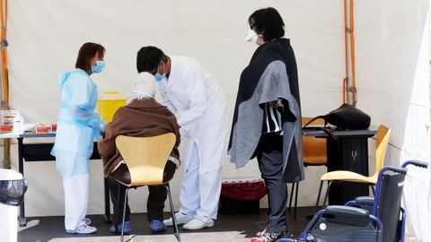 Controles  para detectar el coronavirus en Pontevedra