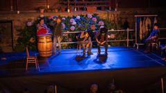 Imagen de una de las representaciones de la primera edici�n de la Mostra de Teatro no Mosteiro, en San Salvador de Bergondo.