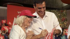 Pedro S�nchez, con una simpatizante