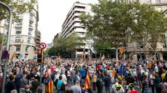 Concentraci�n de independentistas delante del consulado de Italia en Barcelona para protestar contra la detenci�n de Carles Puigdemont en Cerde�a