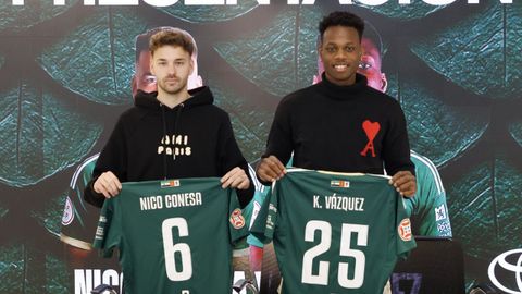 Kensly V�zquez fue prensentado junto a Nico Conesa en C�ceres, tras salir del Ourense CF 