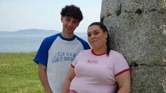 Miguel Lesta e Leticia Rei no Paseo dos Menhires da Coru�a.