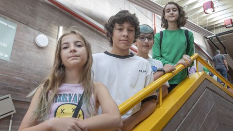 Gaila, Alejandro, Marcos y Martia, cuatro de los nuevos alumnos de Estalmat