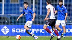 Marcos Lopes, en un partido con el Vetusta