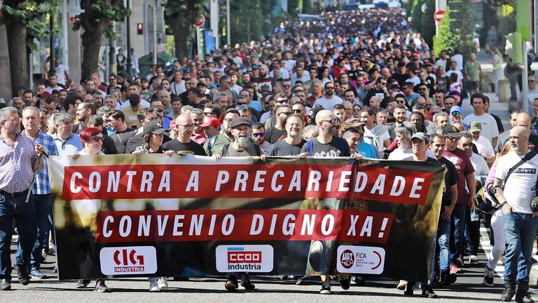 Los 15.000 empleados del metal de la provincia de A Coruña inician su ...