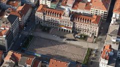 Vista a�rea del Ayuntamiento de Ferrol y la plaza de Armas