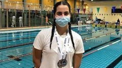 La pabellonista Alba de la Fuente consigui� tres medallas en la primera jornada del campeonato gallego de invierno en Lugo
