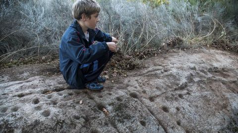 Los petroglifos de la Pena do Lagarto fueron descubiertos el pasado otoo por miembros de la asociacin cultural O Colado do Vento