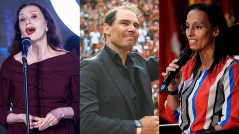 Luz Casal, Rafael Nadal y Teresa Perales