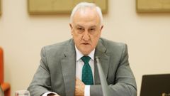 El teniente general, jefe del Mando de Apoyo de la Guardia Civil, Arturo Espejo Valero, comparece durante la comisi�n de Interior.