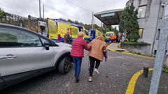 Entrada del servicio de urgencias del Hospital Montecelo, en Pontevedra