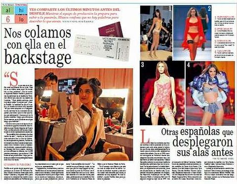 Un amplio reportaje del backstage del desfile, en Yes. 