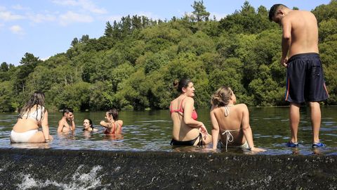 La zona del Piago fue una de las elegidas para refrescarse