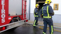 Bomberos del parque de Monforte, en una imagen de archivo