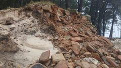 El temporal se ha llevado por delante los restos de la taberna La Isle�a.