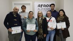 Varios de los participantes en el programa, con la coordinadora, Maria del Carmen Lpez