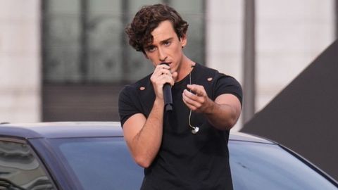 Guitarricadelafuente en una actuaci�n en la plaza de Sol hace unos d�as en Madrid