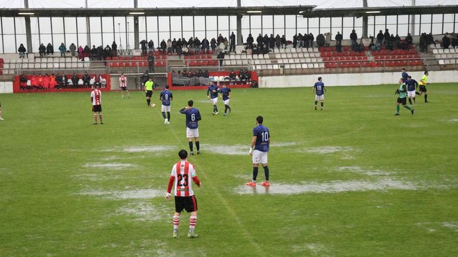 Imaxe do estado do Salvador Otero o pasado s�bado pouco antes da suspensi�n do C�ltiga-CD Estradense