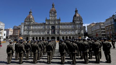 Imagen de archivo de una unidad perteneciente a la Brigada Galicia VII en Santiago de Compostela.