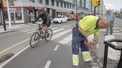 Obras en el paseo del Muro de San Lorenzo
