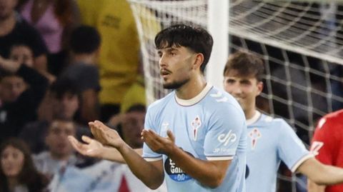 Yoel Lago, durante el Celta-Osasuna.