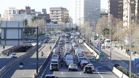 Uno de los accesos al centro de Madrid, en una imagen de archivo