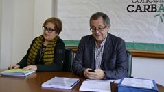 Bel�n Lendoiro y Evencio Ferrero, en la presentaci�n de lod asuntos del pleno.