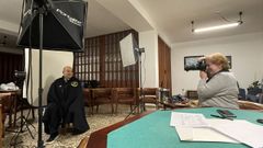 Uno de los rondallistas en la sesi�n fotogr�fica de Inma Guti�rrez. 
