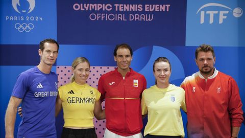 Rafa Nadal durante la ceremonia oficial del sorteo de cuadros del tenis olmpico