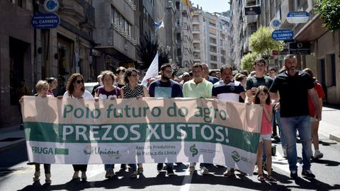 Ganaderos y agricultores se manifestaron en Ourense