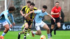 Hugo Burcio, en el partido entre Celta Fortuna y Barakaldo en Barreiro.