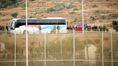 Vista de la valla perimetral que separa Melilla de Marruecos