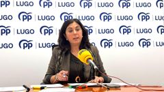 Elena Candia, durante una comparecencia de prensa en Lugo