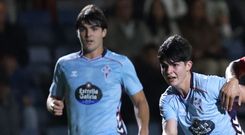 Jaime Vzquez y Anxo Rodrguez, en un partido del Celta Fortuna.