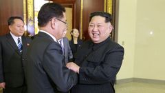 Kim Jong-un recibe a una delegacin de Corea del Sur