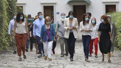 Los integrantes del grupo del BNG en el Parlamento de Galicia
