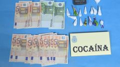 Dinero y coca�na intervenidos durante la detenci�n