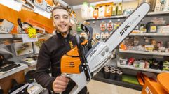 Rub�n Dur�n, en el establecimiento de Rumacru en Carballo 