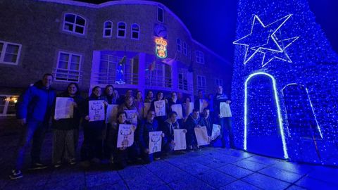 Iluminacin del rbol en Cervo