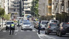 Imagen de un control de la polic�a local de Ourense
