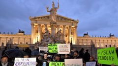 Manifsetaci�n contra el proyecto de ley.